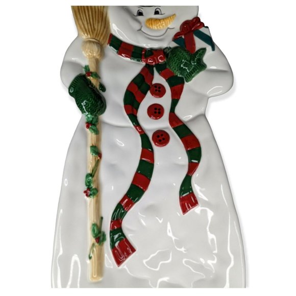 Fitz & Floyd Essentials Snack Therapy Snowman Plate - Picture 3 of 9